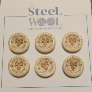Handmade with love buttons