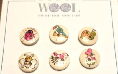 Insect themed buttons