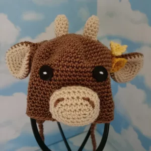 Cow hat crochet kit