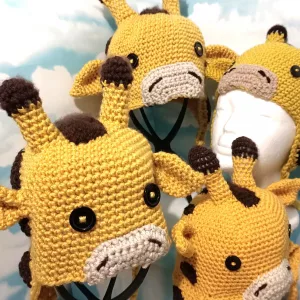 Giraffe hat crochet kit