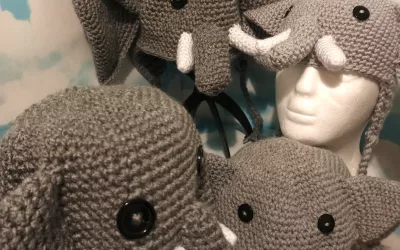 Elephant hat crochet kit